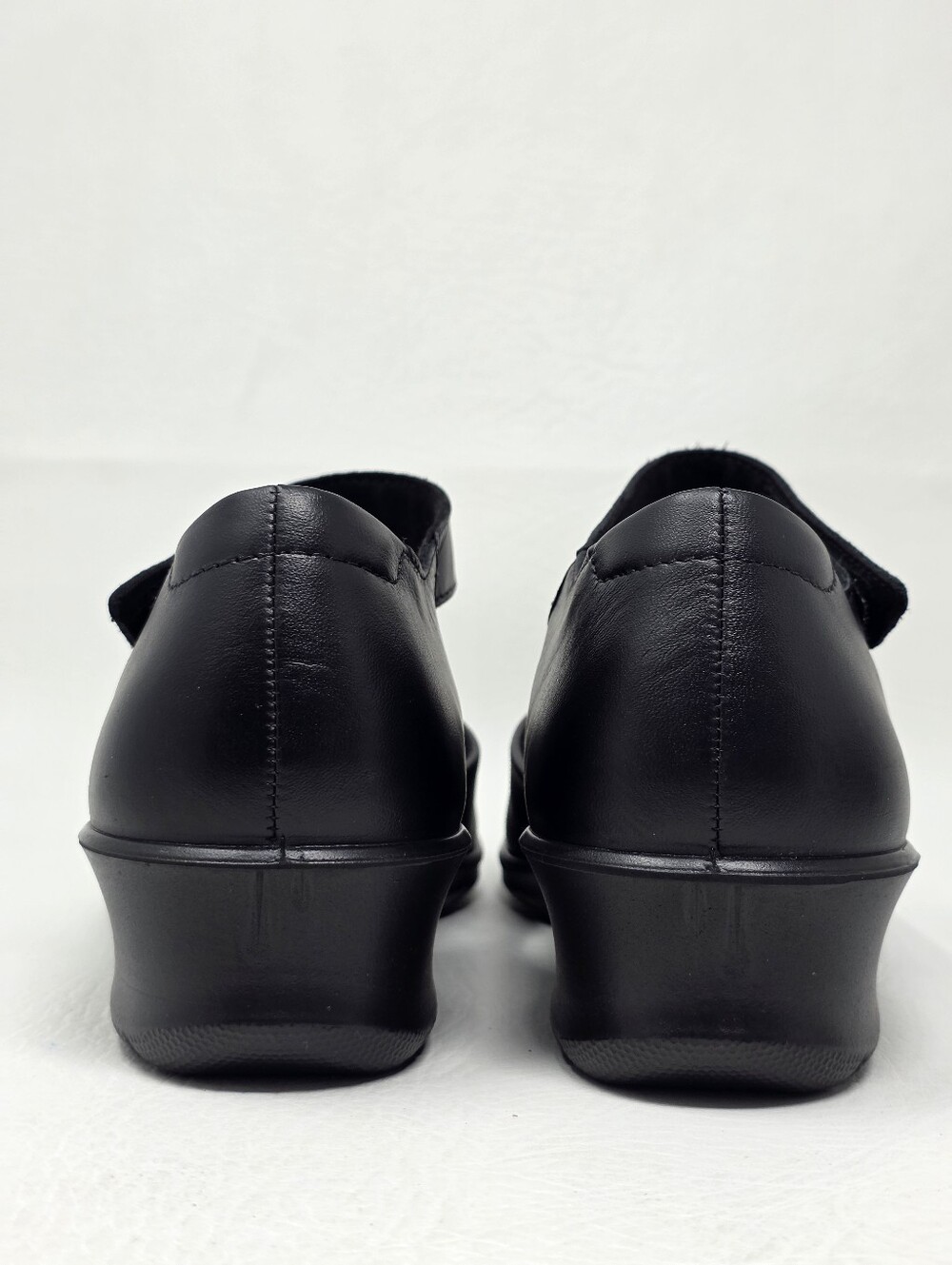 ECCO Womens Felicia Mary Jane Shoes EU 38 US 7-7.5 Black Leather Flats Pre-owned - Picture 5 of 12
